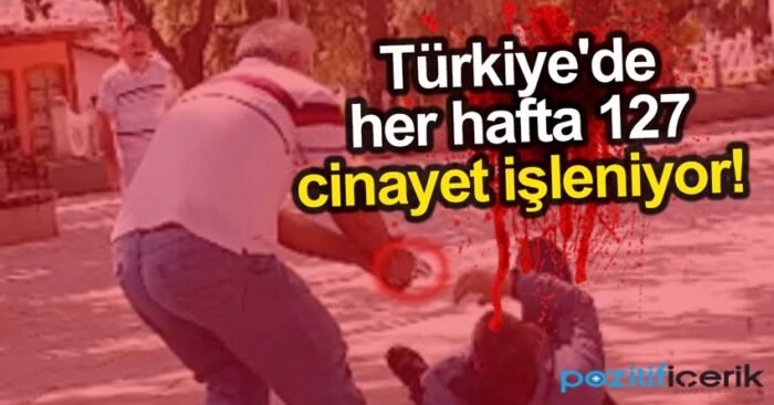 türkiye'de her hafta 127 cinayet işleniyor!
