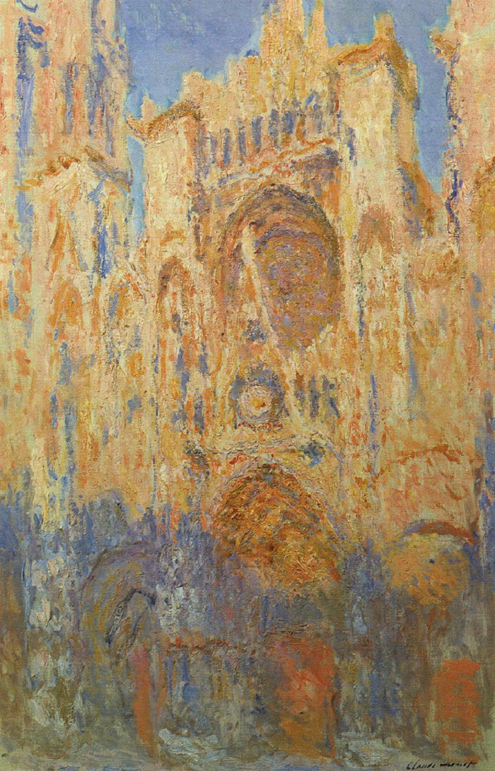 3. rouen cathedral, facade (sunset)