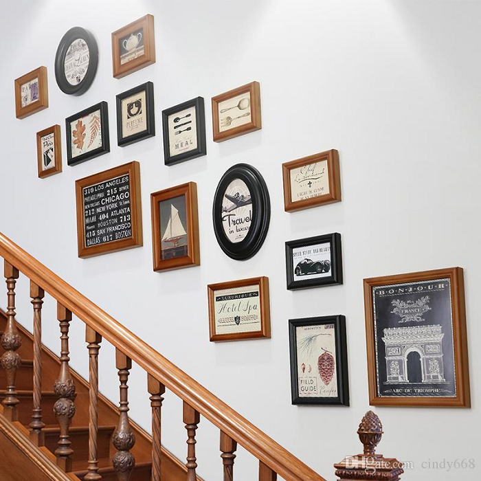 6. ev i̇çi merdivenlerinizin duvarlarına sanatı getirin