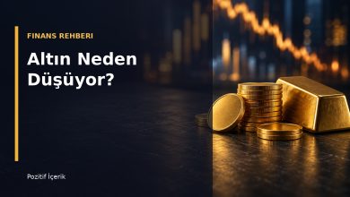 Altın fiyatlarındaki düşüşü anlatan altın külçesi ve madeni paralar