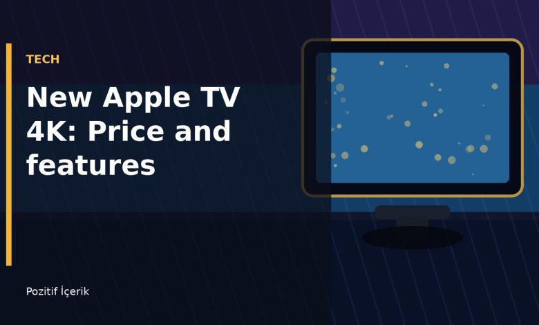 Yeni Apple TV 4K için ekran ve uzaktan kumanda illüstrasyonu