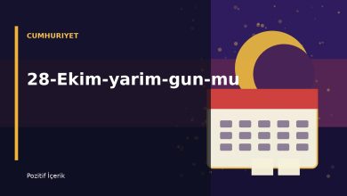 28 Ekim Cumhuriyet Bayrami tatil baslangic saati takvim gorseli