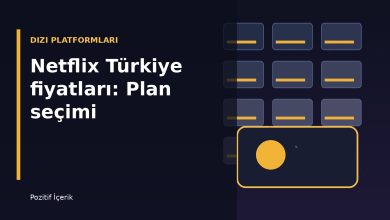 Netflix Türkiye plan seçimini anlatan, ekran kartları ve Türk lirası simgesi içeren yatay illüstrasyon