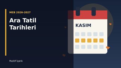 2026-2027 MEB ara tatil tarihlerini gösteren okul takvimi illüstrasyonu