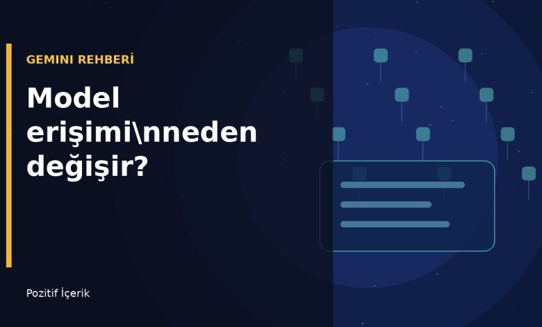 Gemini model erişiminin değişmesini anlatan mavi tonlu yapay zekâ ağı illüstrasyonu